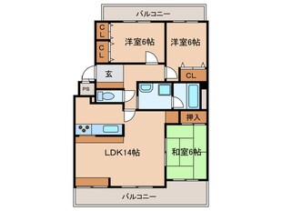 ダイアパレス豊田小坂丘（204）の物件間取画像